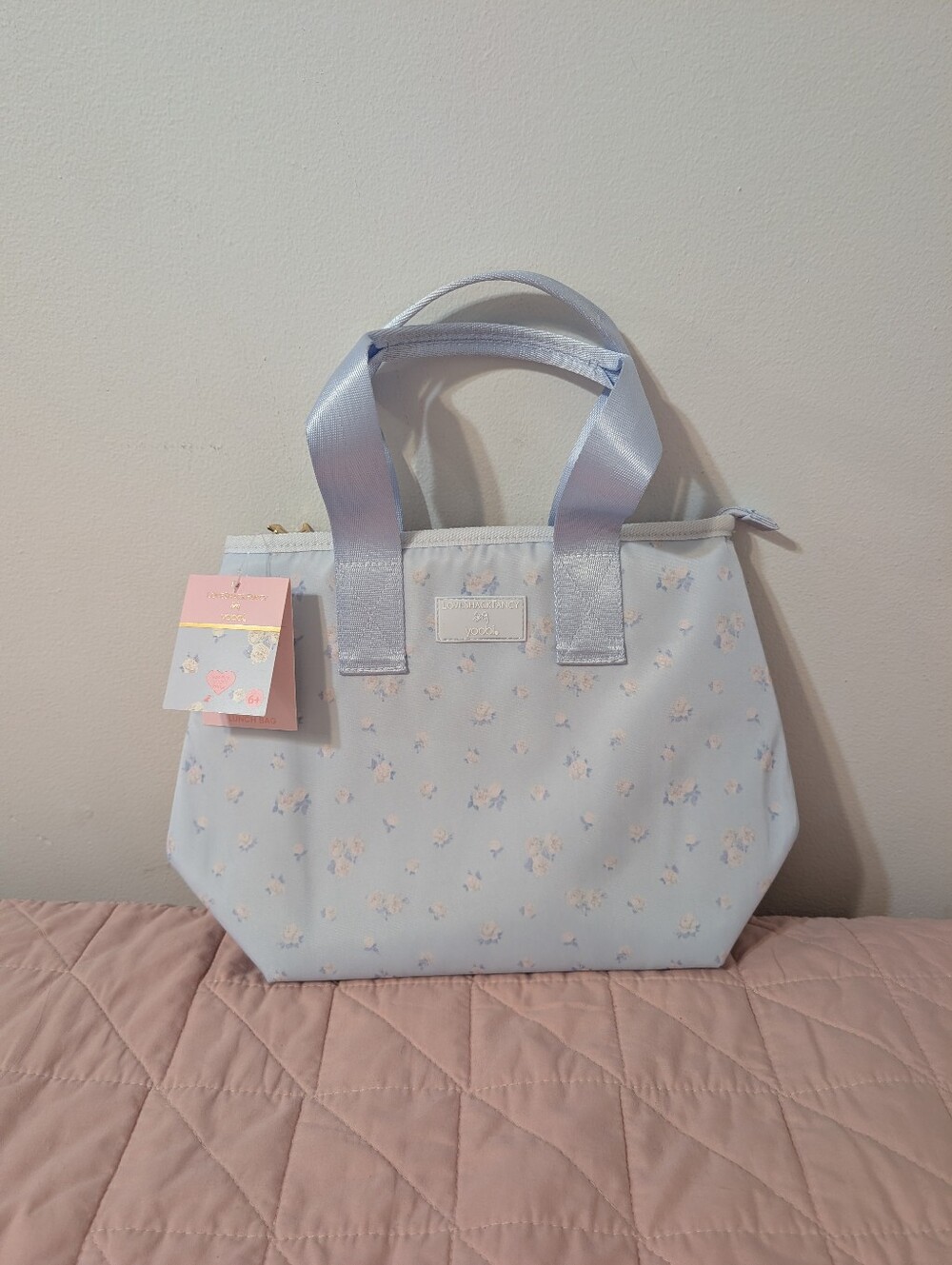 LoveShackFancy x Target - Yoobi Everblooming Rosettes Lunch Tote Bag Breezy Blue